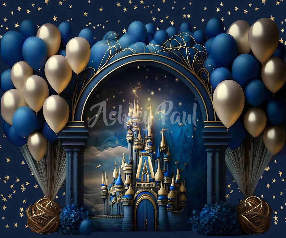 Kate Castle Blue Prince Birthday Fleece Backdrop Designed by Ashley Paul - Image 4