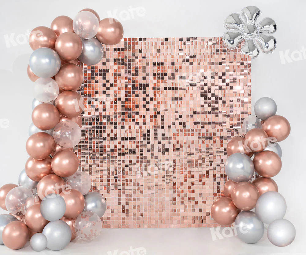 Kate Champagne Balloons Shiny Party Backdrop Designed by Emetselch - Image 3
