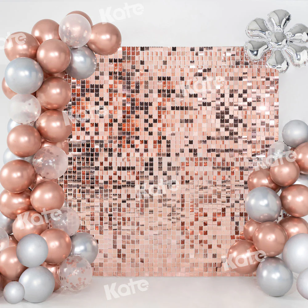 Kate Champagne Balloons Shiny Party Backdrop Designed by Emetselch - Image 4