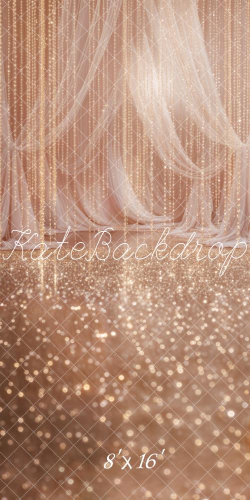 Kate Champagne Curtains Fairy Lights Sparkle Backdrop Designed by Emstselch - Image 10