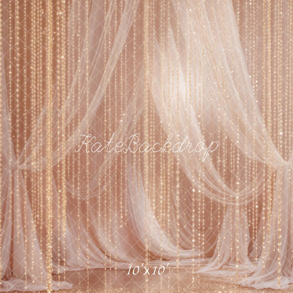 Kate Champagne Curtains Fairy Lights Sparkle Backdrop Designed by Emstselch - Image 7