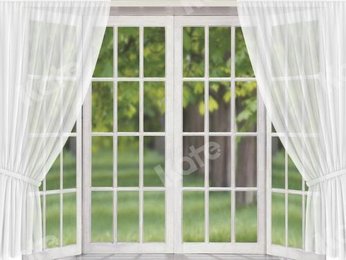 Kate Window View White Curtain Spring Backdrop Designed by JS Photography - Image 2