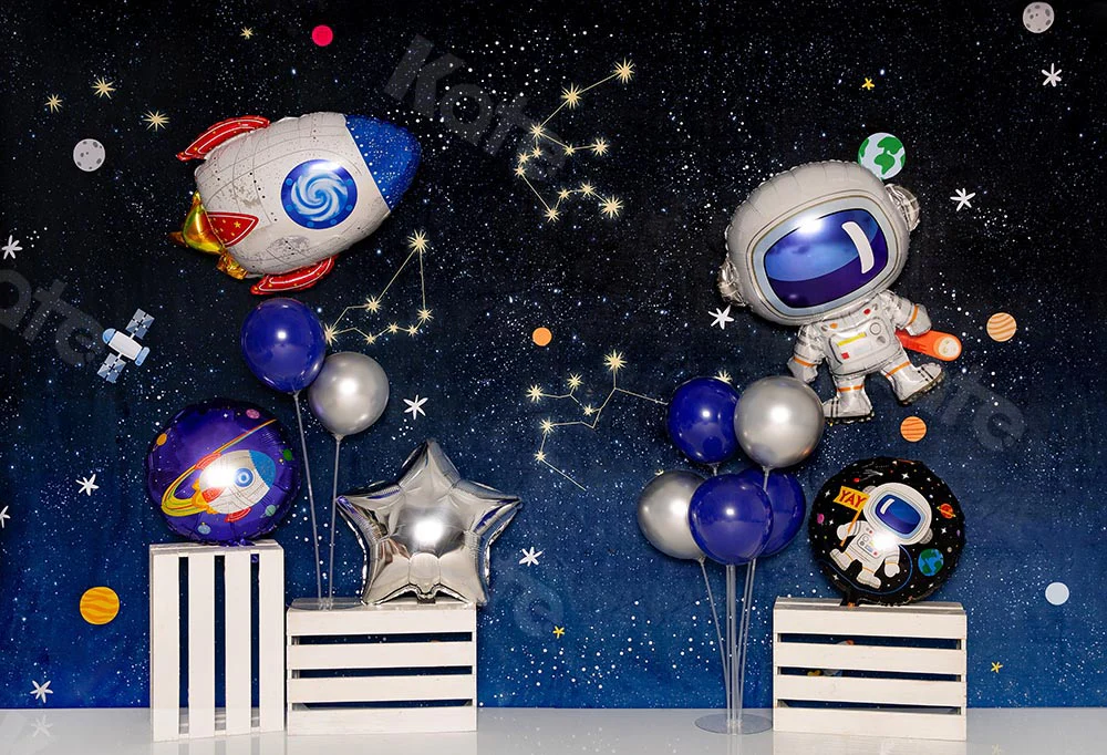 Kate Children Cake Smash Astronaut Universe Backdrop Designed by Emetselch - Image 5