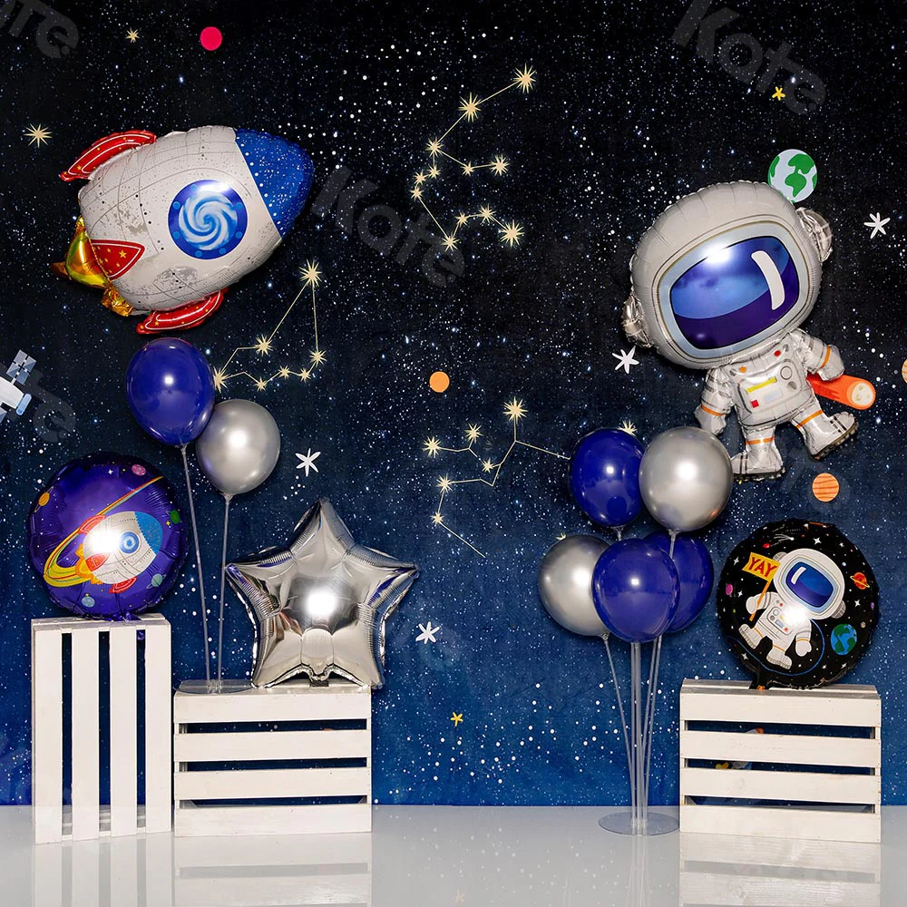 Kate Children Cake Smash Astronaut Universe Backdrop Designed by Emetselch - Image 6