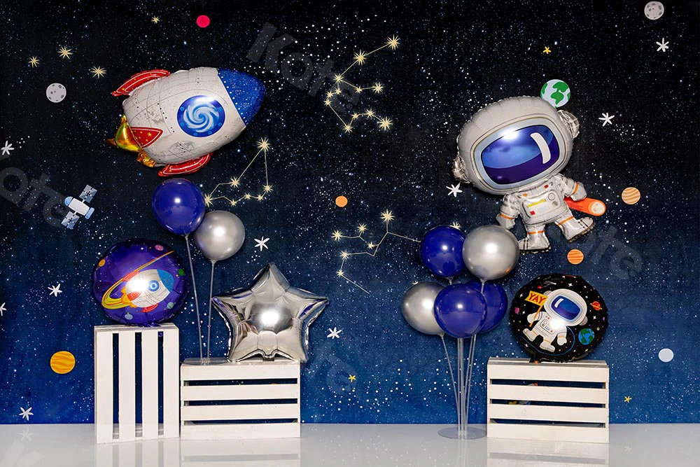 Kate Children Cake Smash Astronaut Universe Backdrop Designed by Emetselch - Image 7