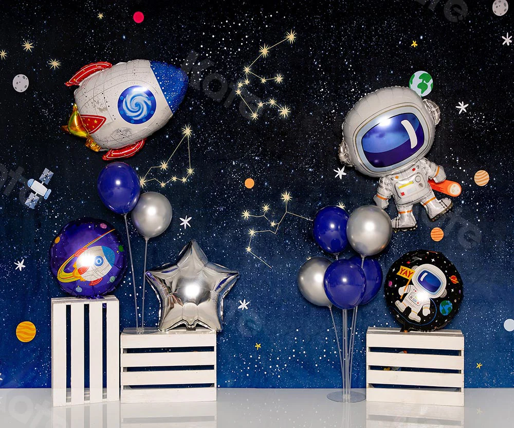 Kate Children Cake Smash Astronaut Universe Backdrop Designed by Emetselch - Image 8