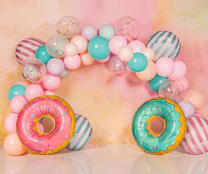 Kate Children Cake Smash Donut Balloons Backdrop Designed by Emetselch - Image 8