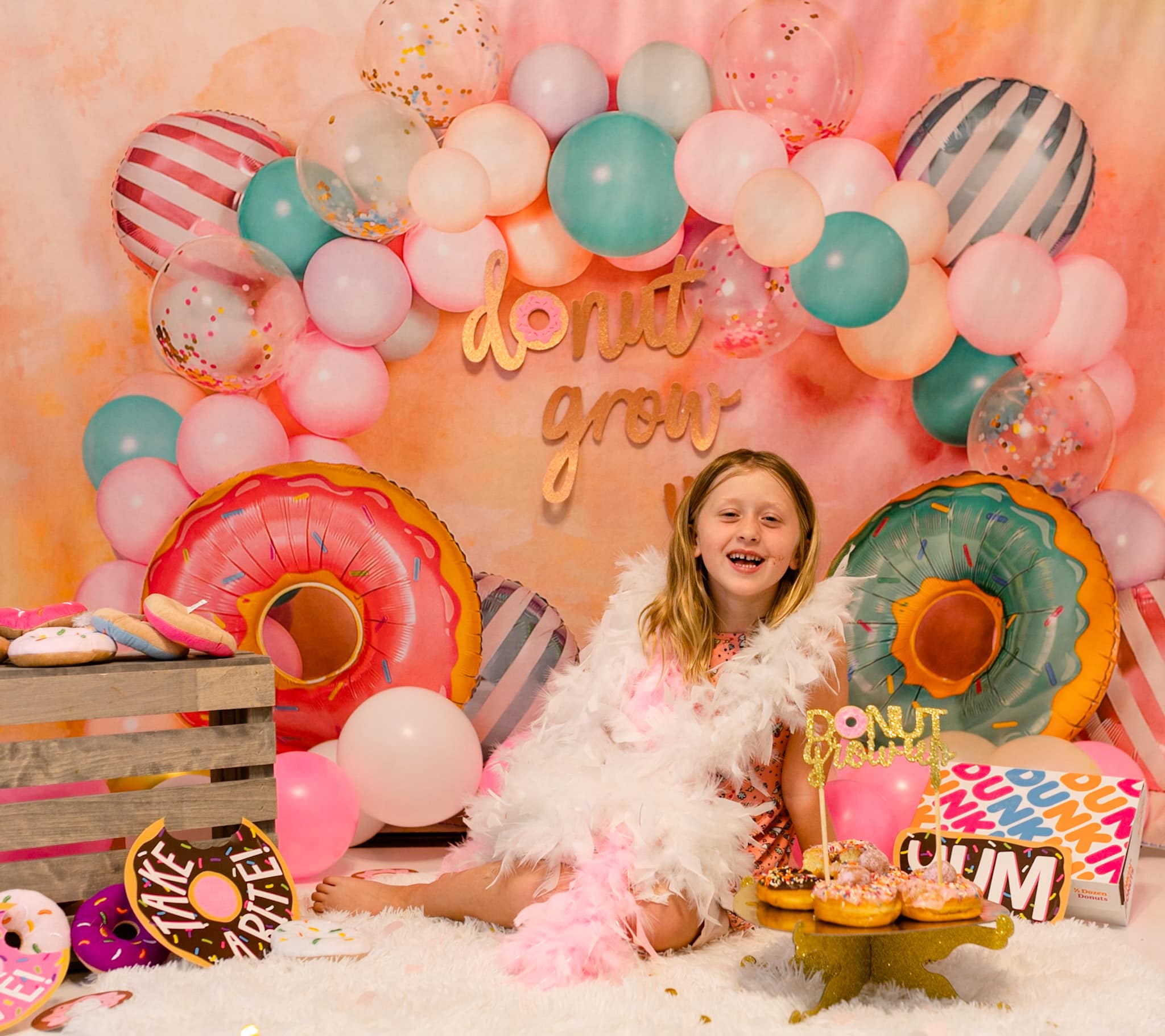 Kate Children Cake Smash Donut Balloons Backdrop Designed by Emetselch - Image 9