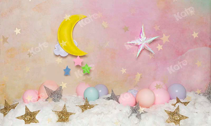 Kate Children Cake Smash Moon Star Backdrop Designed by Emetselch - Image 2
