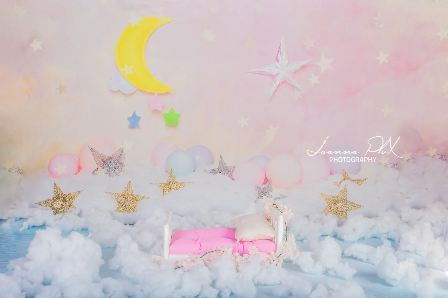 Kate Children Cake Smash Moon Star Backdrop Designed by Emetselch - Image 3