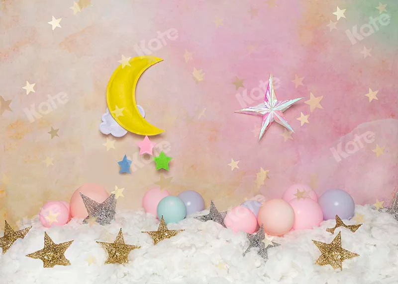 Kate Children Cake Smash Moon Star Backdrop Designed by Emetselch - Image 4