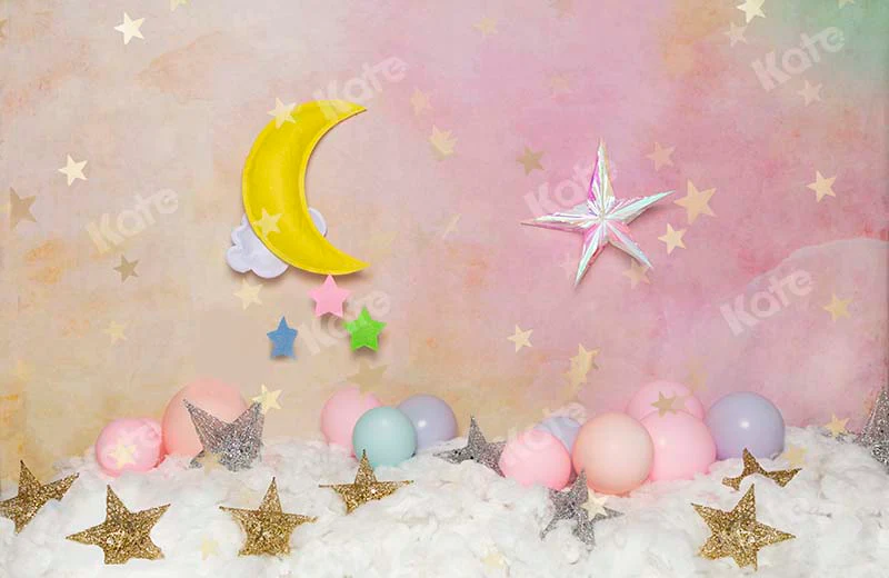 Kate Children Cake Smash Moon Star Backdrop Designed by Emetselch - Image 6