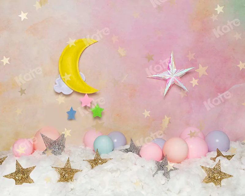 Kate Children Cake Smash Moon Star Backdrop Designed by Emetselch - Image 7