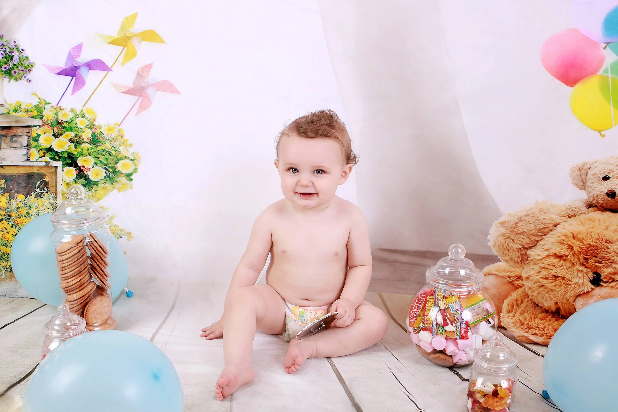 Kate Children Floor Bear Toy curtain Backdrops with Floor - Image 2