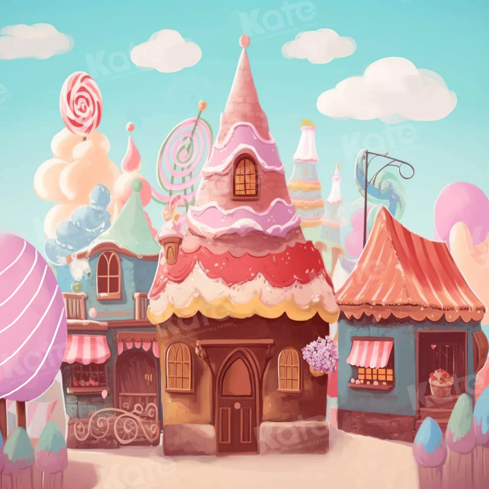 Kate Children Ice Cream Candy House Backdrop Designed by Chain Photography - Image 2