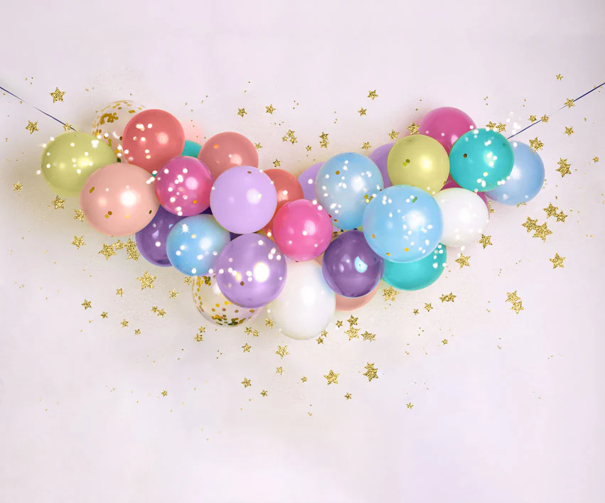 Kate Children Pastel Balloons and Stars Backdrop Designed By Mandy Ringe Photography - Image 3