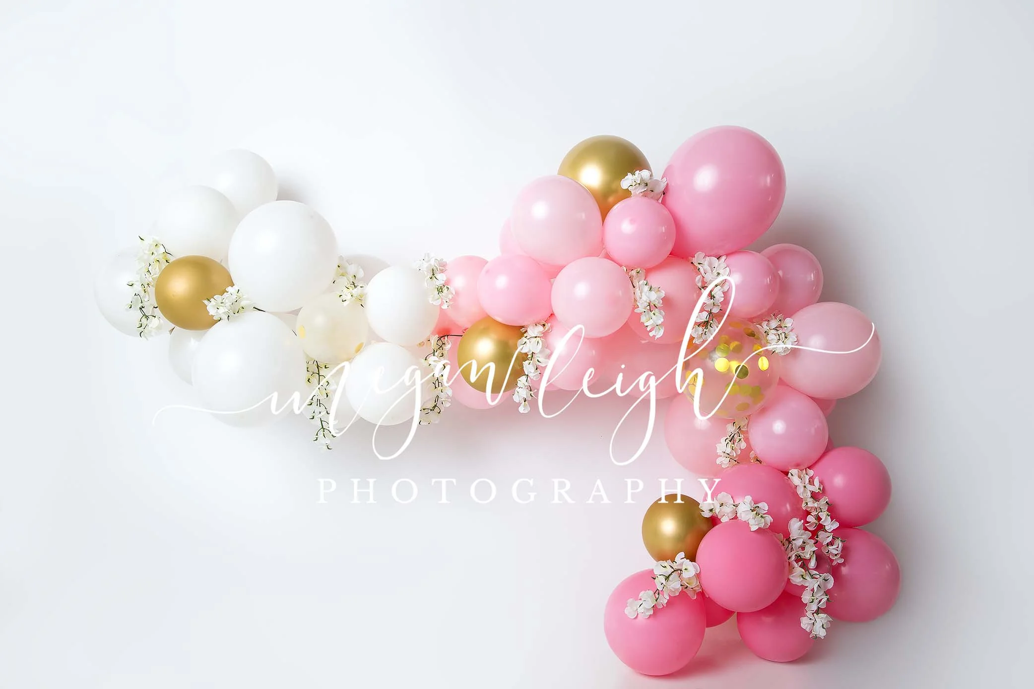 Kate Pink Balloons Garland Birthday Backdrop Designed by Megan Leigh Photography - Image 2