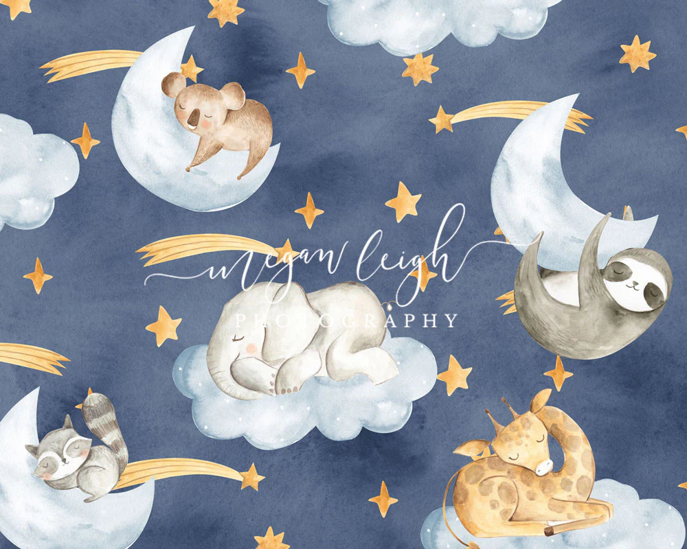 Kate Children Sleeping Animals Night Backdrop Designed by Megan Leigh Photography - Image 2