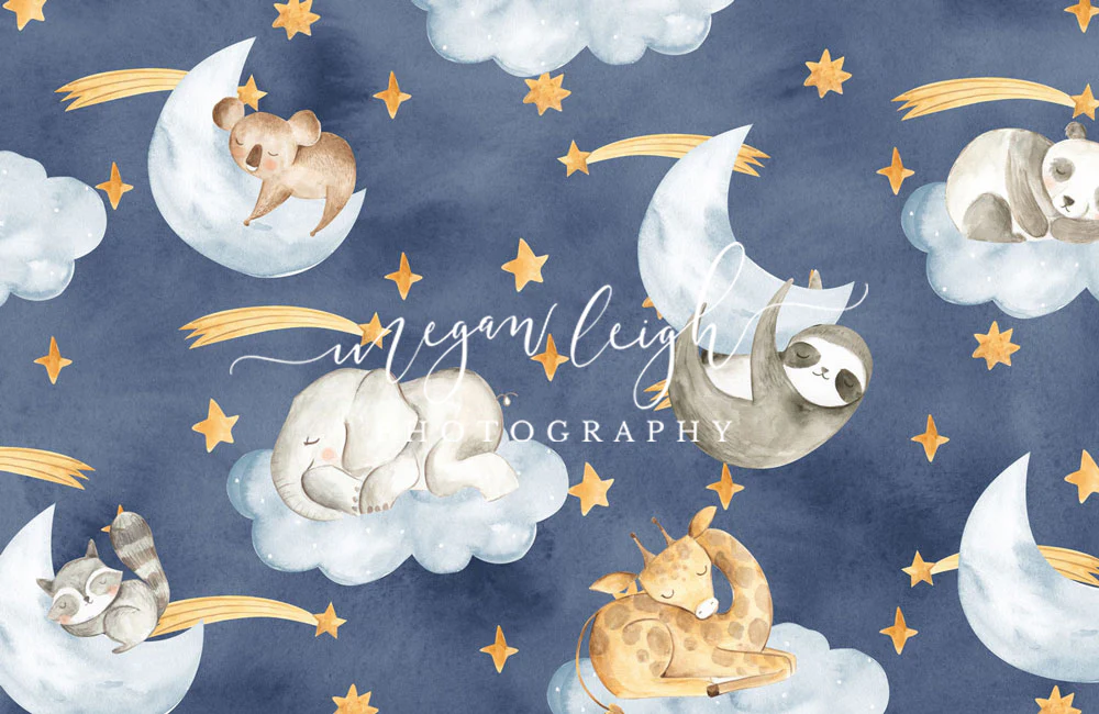 Kate Children Sleeping Animals Night Backdrop Designed by Megan Leigh Photography - Image 3
