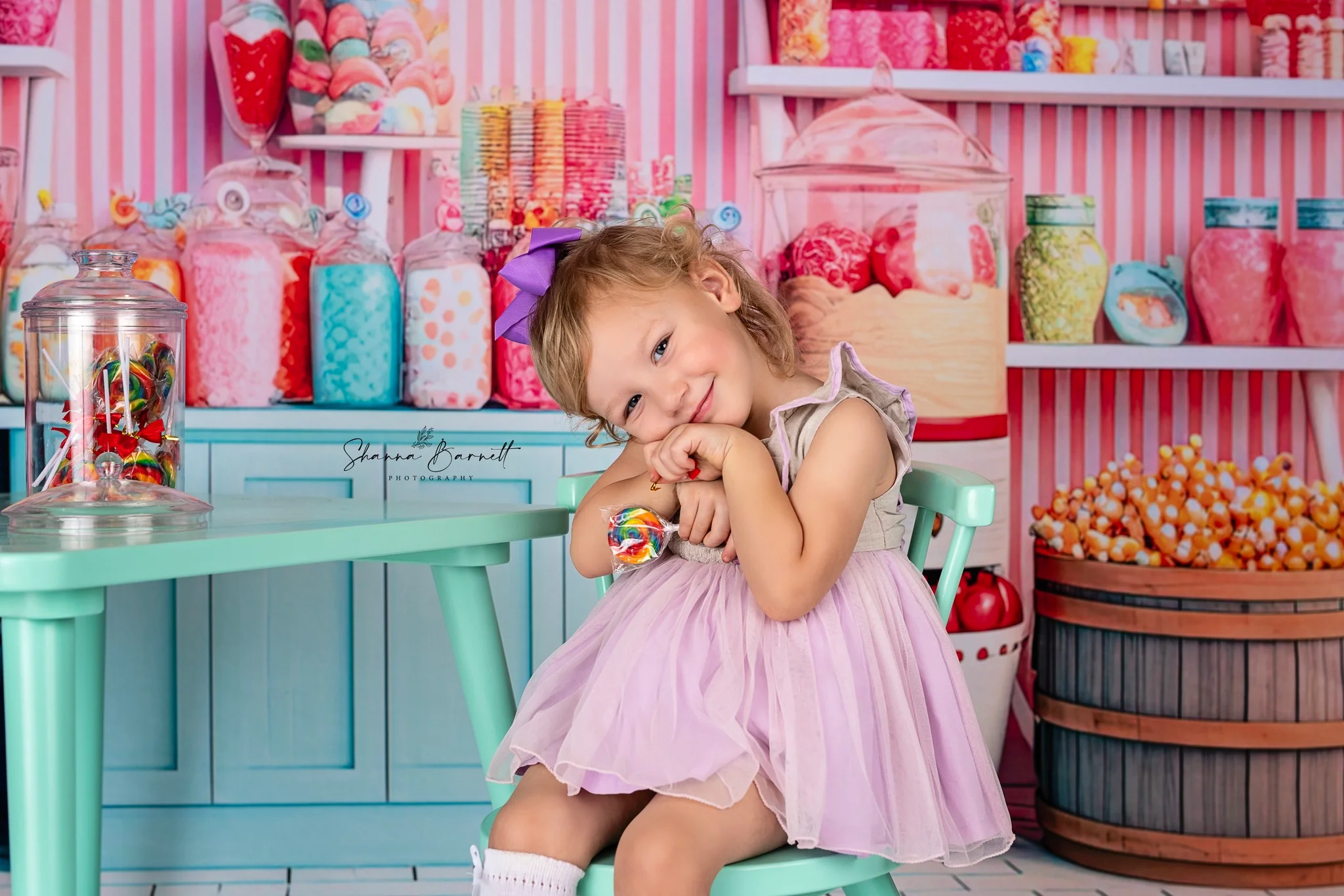 Kate Children Sweet Candy Backdrop Designed by Angela Marie Photography