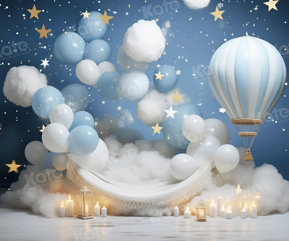 Kate Children Sweet Dream Hot Air Balloon Backdrop Designed by Chain Photography - Image 4