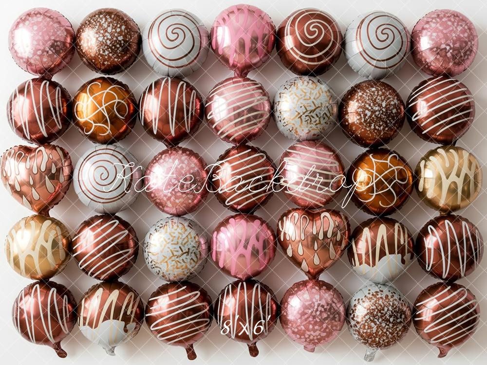 Kate Chocolate Balloons Pattern Backdrop Designed by Patty Robert - Image 3