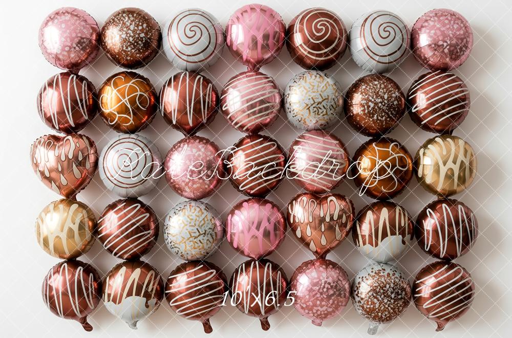 Kate Chocolate Balloons Pattern Backdrop Designed by Patty Robert - Image 4
