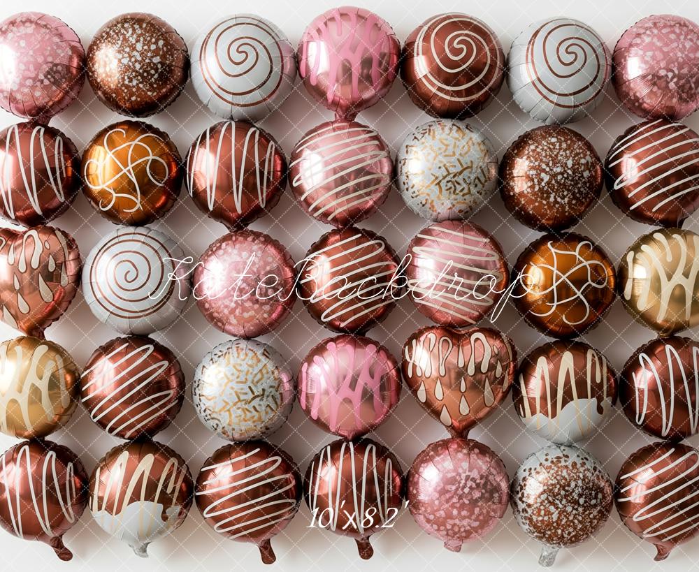Kate Chocolate Balloons Pattern Backdrop Designed by Patty Robert - Image 6