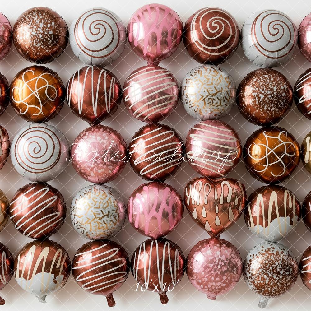 Kate Chocolate Balloons Pattern Backdrop Designed by Patty Robert - Image 7