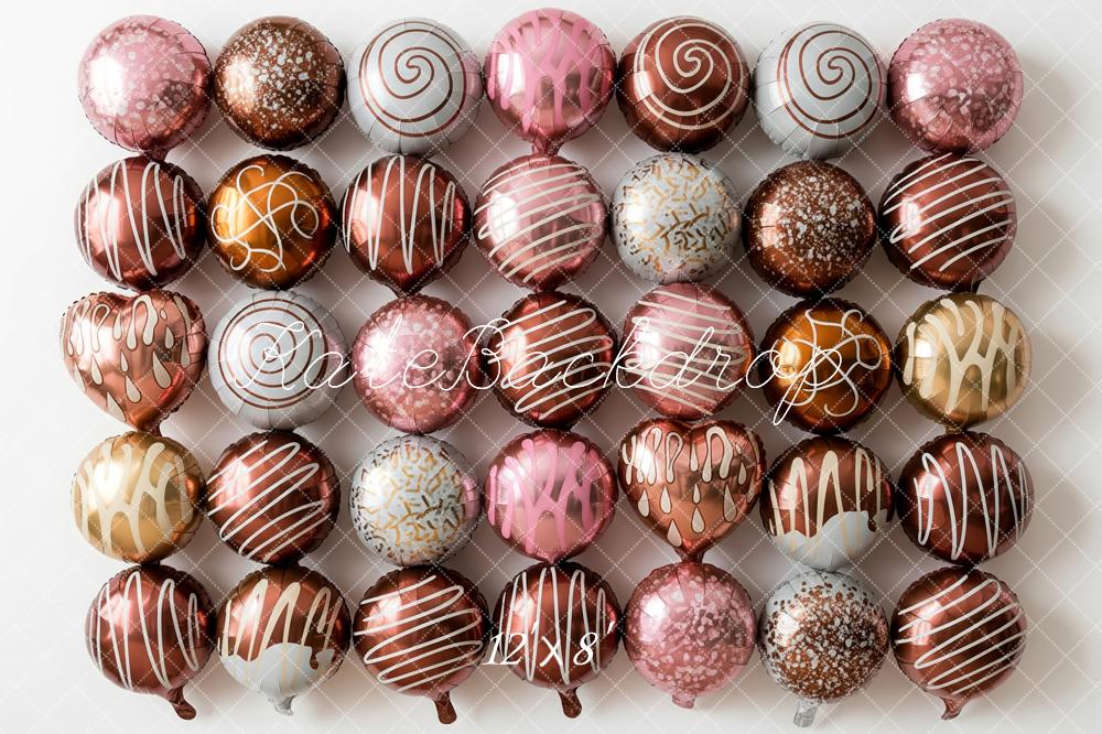 Kate Chocolate Balloons Pattern Backdrop Designed by Patty Robert - Image 8