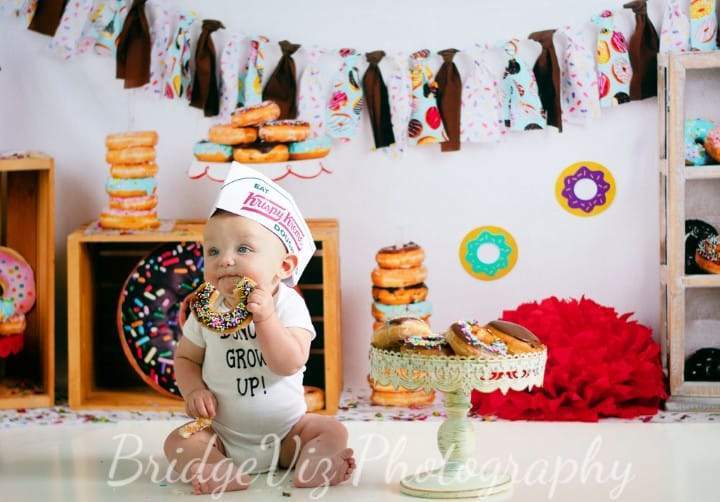 Kate Chocolate Donut Banners Children Backdrop - Image 3