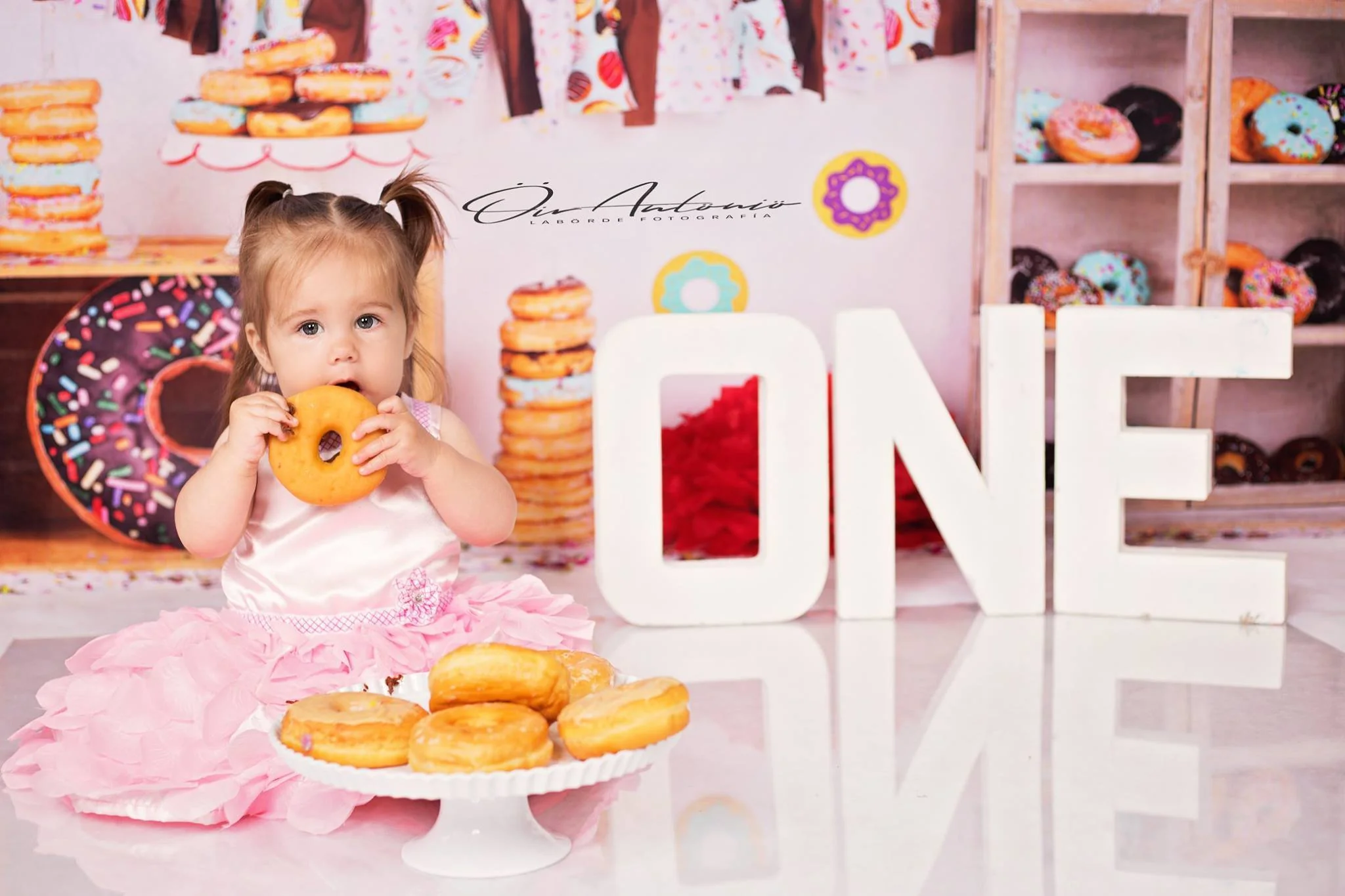 Kate Chocolate Donut Banners Children Backdrop - Image 4