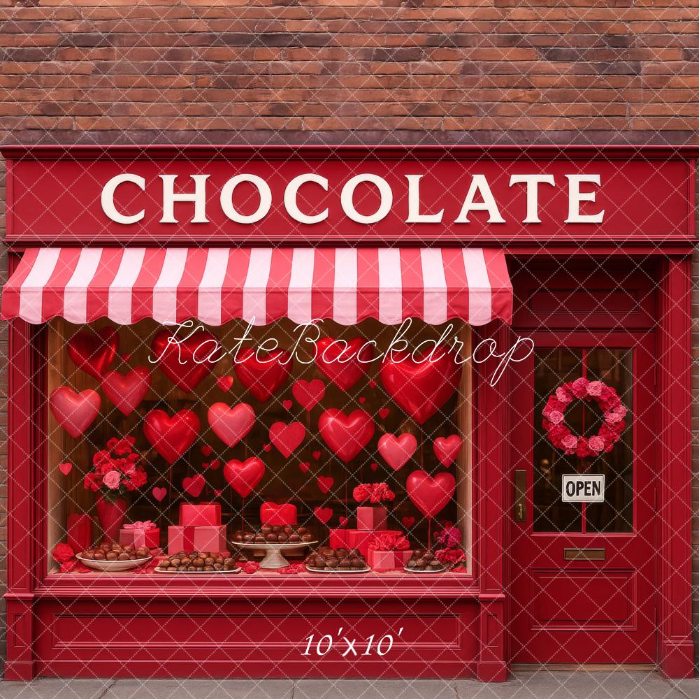 Kate Chocolate Shop Hearts Pink Awning Backdrop Designed by Megan Leigh Photography - Image 7