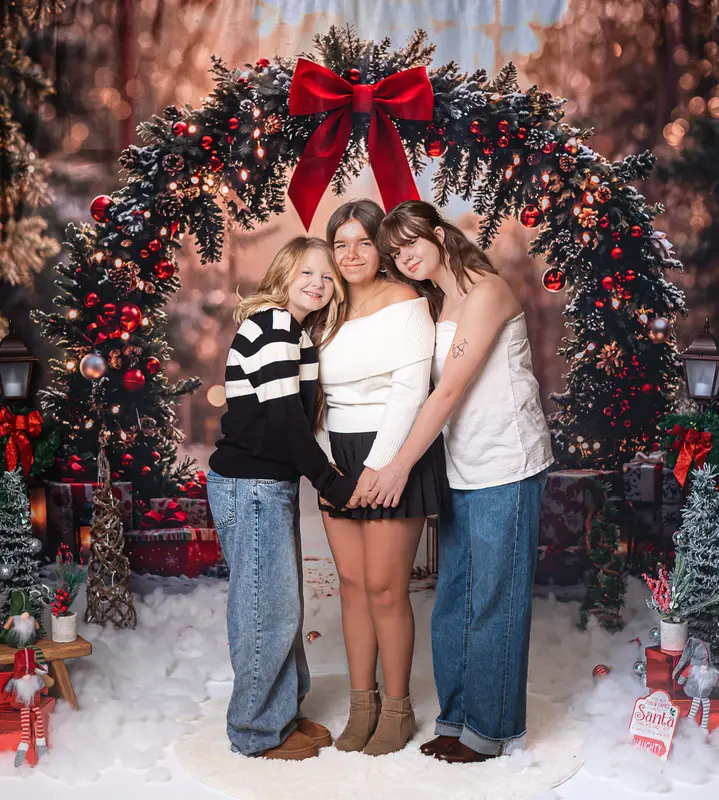 Kate Christmas Arch Bow Forest Gift Backdrop Designed by Emetselch - Image 5
