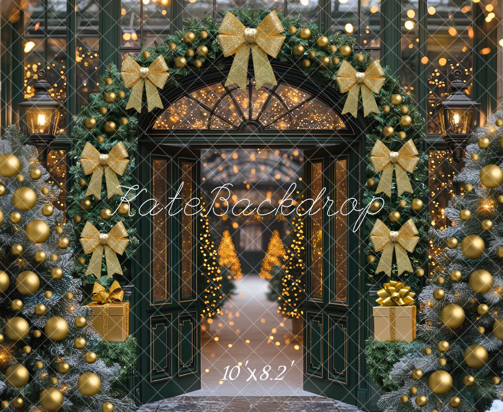 Kate Christmas Arch Garland Golden Ornaments Backdrop Designed by Mini MakeBelieve - Image 6