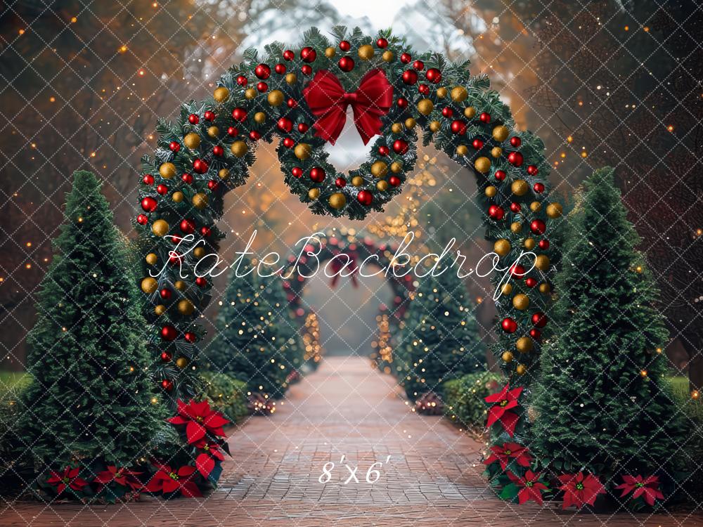 Kate Christmas Arch Garland Pine Trees Backdrop Designed by Mini MakeBelieve - Image 3