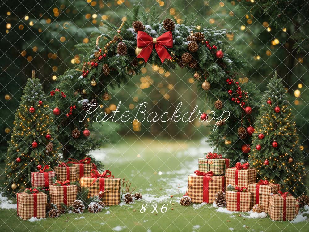 Kate Christmas Arch Gift Boxes Forest Backdrop Designed by Emetselch - Image 5
