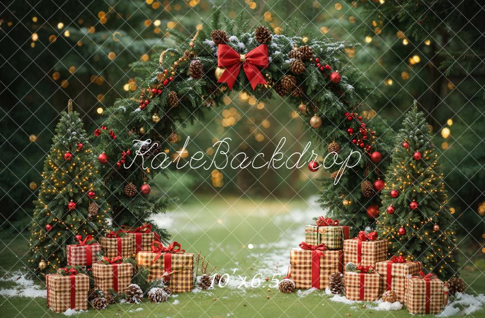Kate Christmas Arch Gift Boxes Forest Backdrop Designed by Emetselch - Image 6