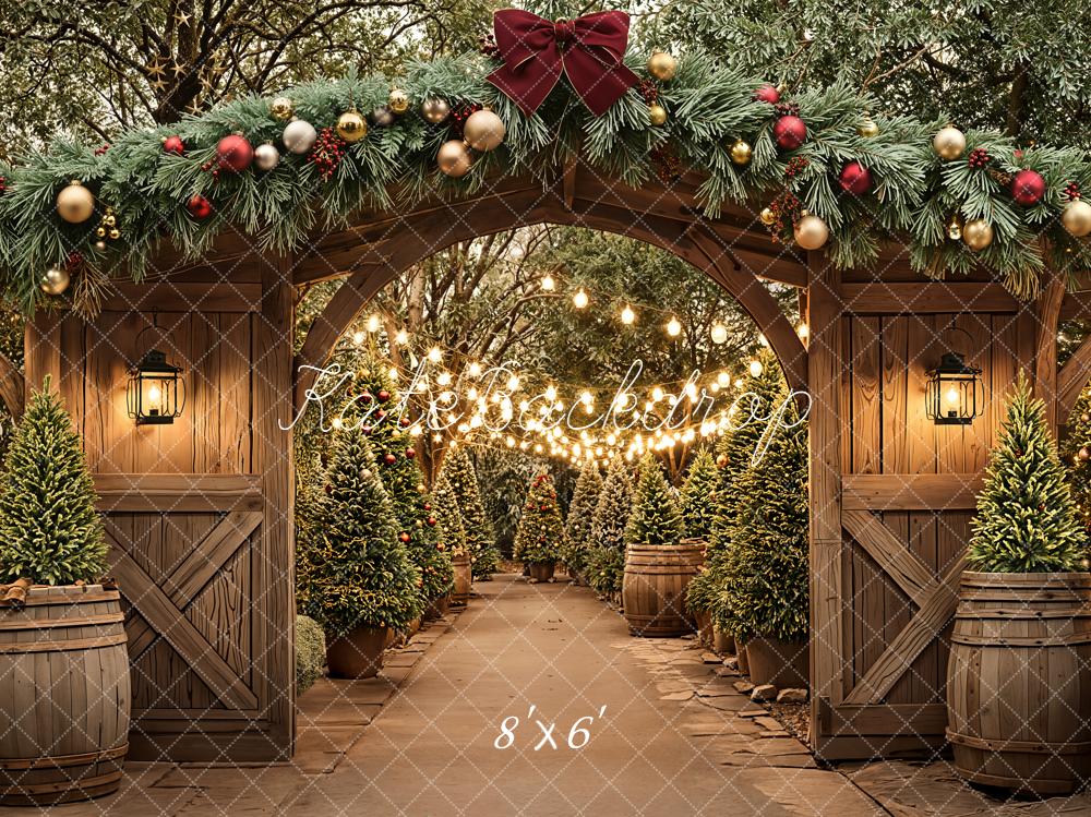 Kate Christmas Archway Garland Fairy Lights Backdrop Designed by Emetselch - Image 3