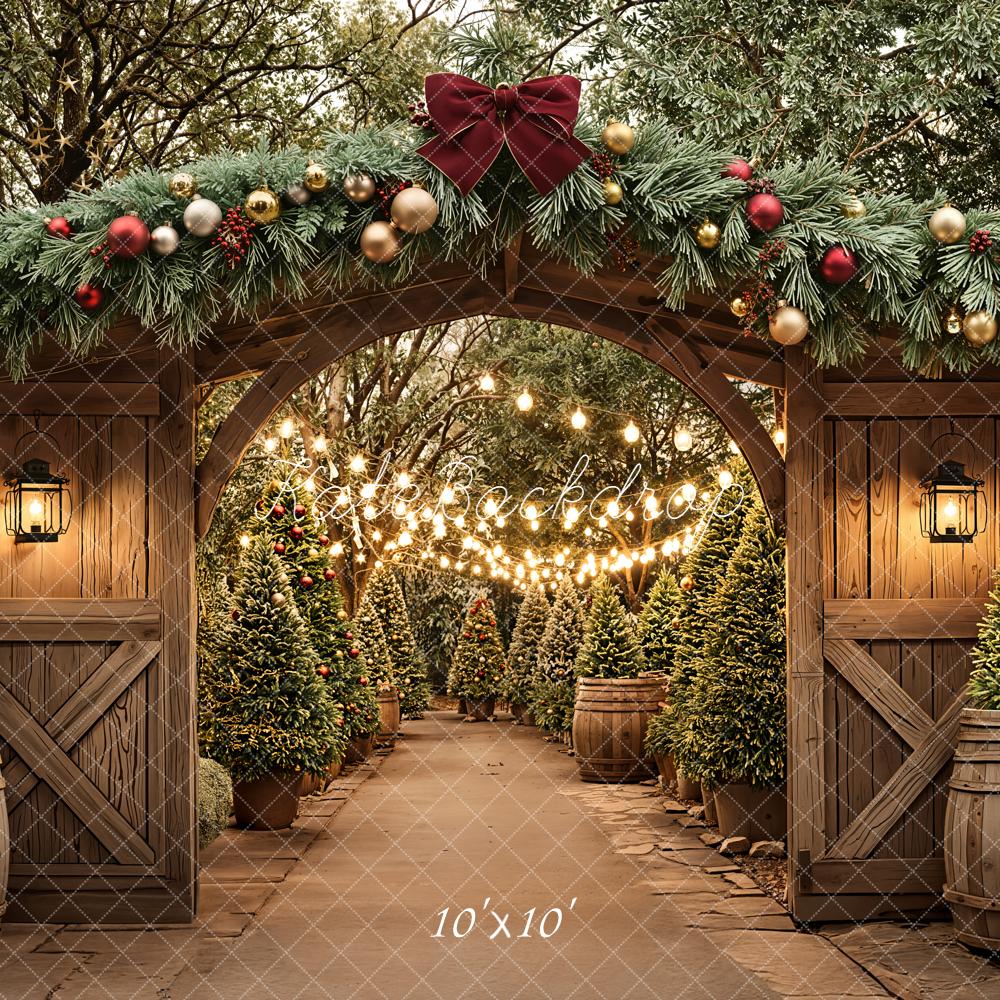 Kate Christmas Archway Garland Fairy Lights Backdrop Designed by Emetselch - Image 7