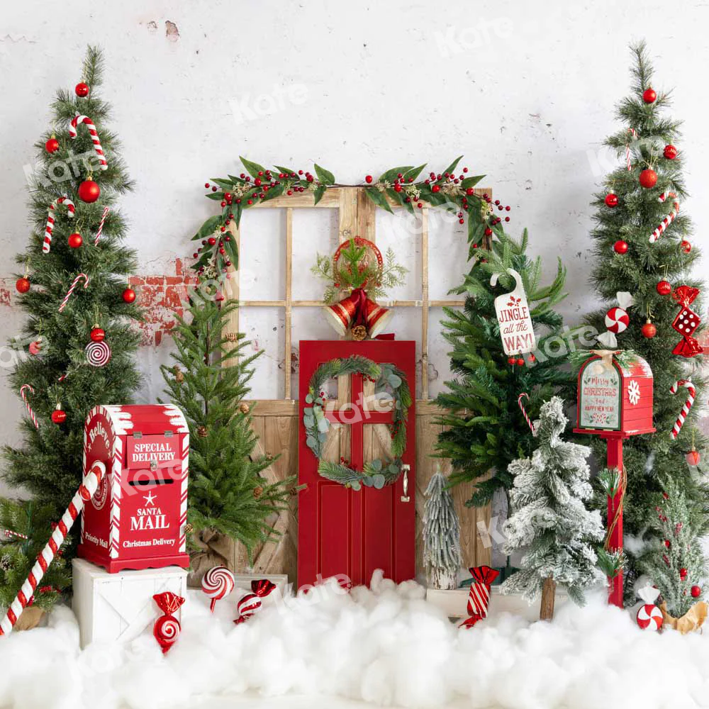 Kate Christmas Backdrop Snow Mailbox Designed by Emetselch - Image 5