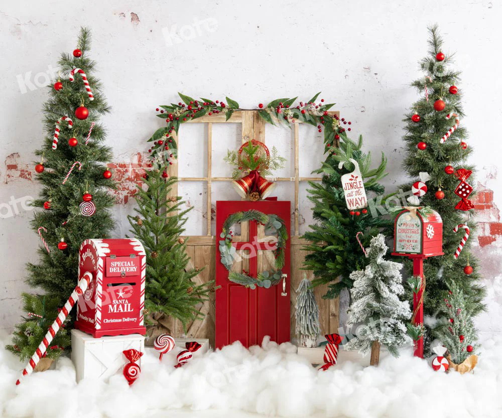 Kate Christmas Backdrop Snow Mailbox Designed by Emetselch - Image 6