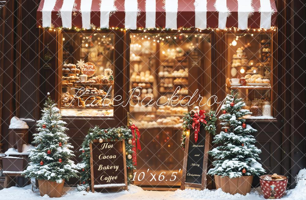 Kate Christmas Bakery Hot Cocoa Shop Backdrop Designed by Emetselch - Image 3
