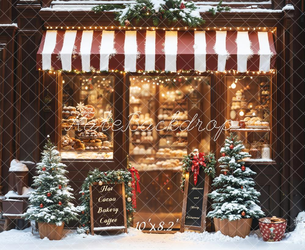 Kate Christmas Bakery Hot Cocoa Shop Backdrop Designed by Emetselch - Image 4