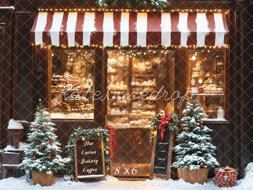 Kate Christmas Bakery Hot Cocoa Shop Backdrop Designed by Emetselch - Image 5