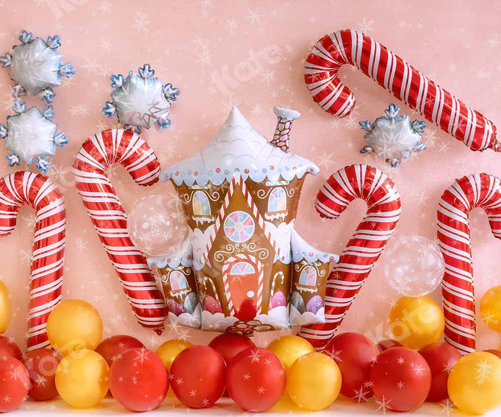 Kate Christmas Balloon Winter Gingerbread House Backdrop Designed by Emetselch - Image 3