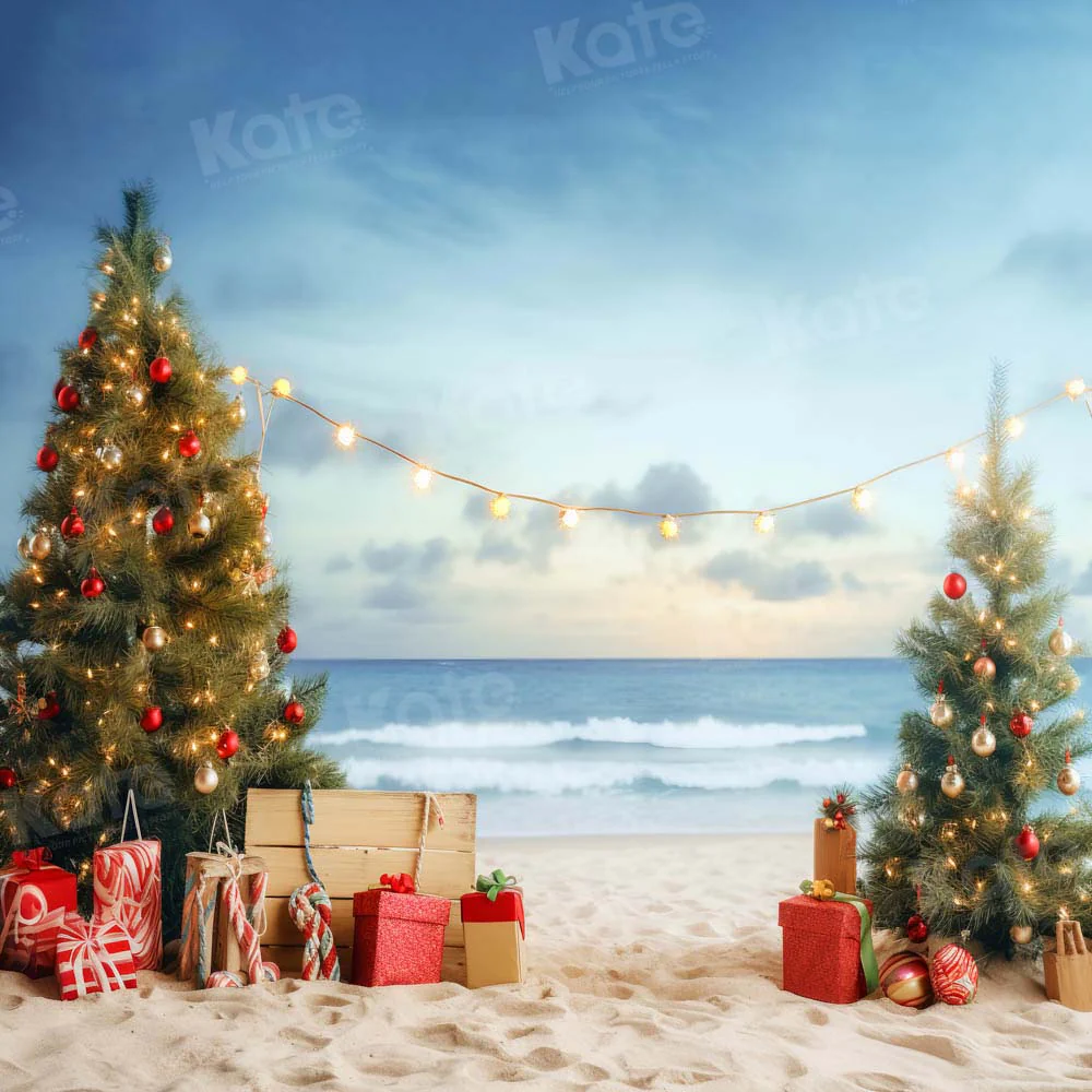 Kate Christmas Beach Sea Backdrop Designed by Chain Photography - Image 5
