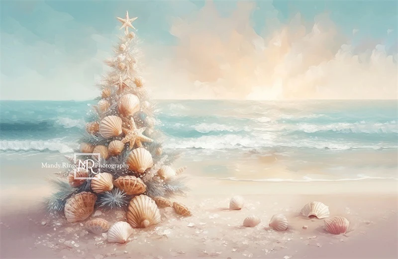 Kate Christmas Beach Shell Backdrop Designed by Mandy Ringe Photography - Image 3