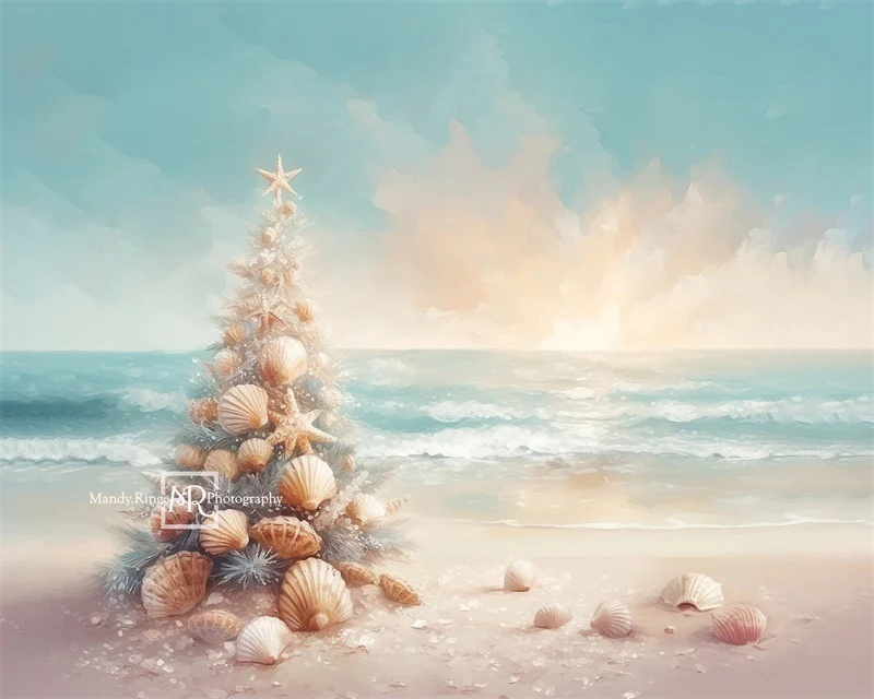 Kate Christmas Beach Shell Backdrop Designed by Mandy Ringe Photography - Image 4