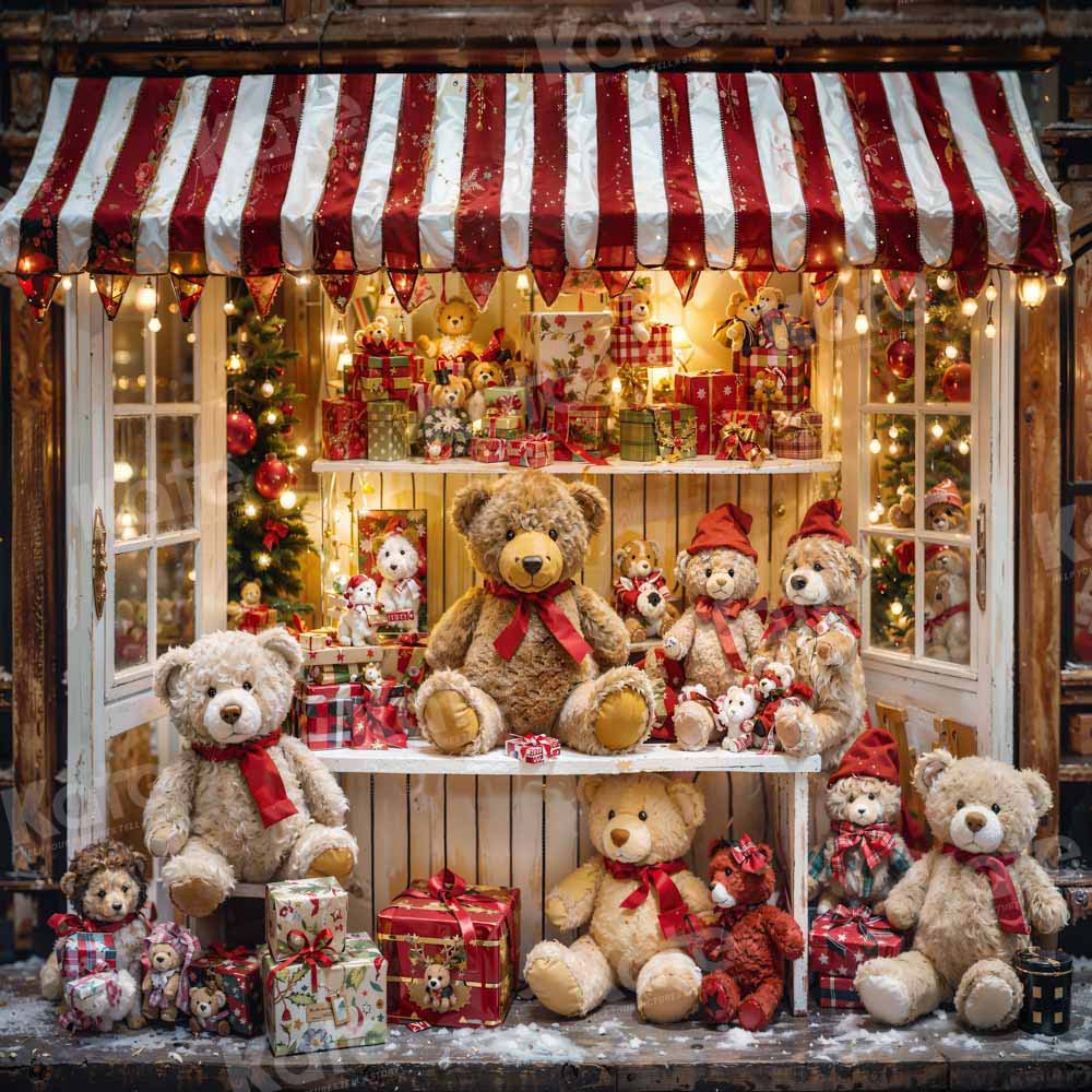 Kate Christmas Bear Gift Shop Backdrop Designed by Emetselch - Image 4